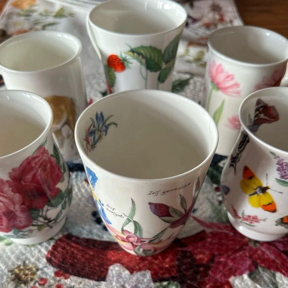 Roy Kirkham Set of Six Bone China Mugs - Picture 13 of 14